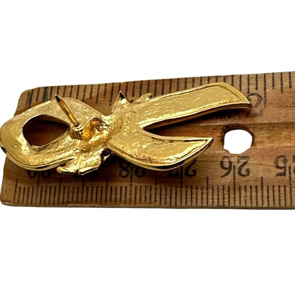 Avon Pink Ribbon Breast Cancer Awareness Support Pin Rose Enamel Vintage 90s - Picture 2 of 4